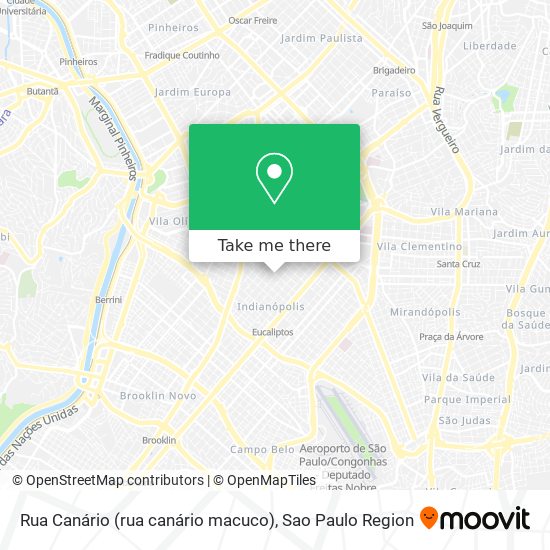 Rua Canário (rua canário macuco) map