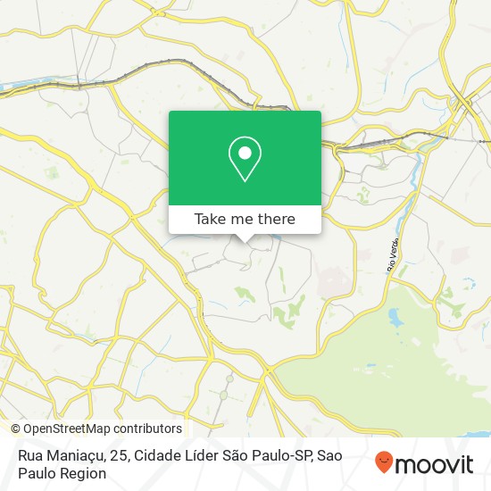 Rua Maniaçu, 25, Cidade Líder São Paulo-SP map