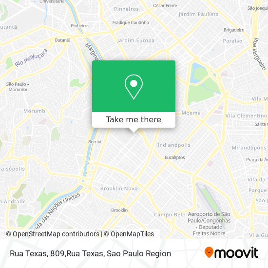 Rua Texas, 809,Rua Texas map