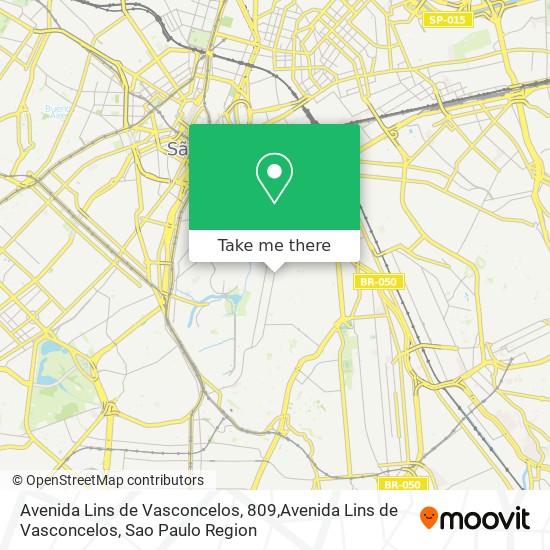 Mapa Avenida Lins de Vasconcelos, 809,Avenida Lins de Vasconcelos