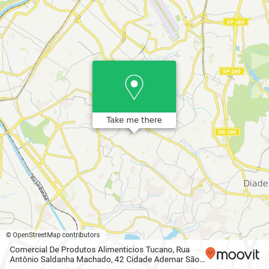 Mapa Comercial De Produtos Alimenticios Tucano, Rua Antônio Saldanha Machado, 42 Cidade Ademar São Paulo-SP 04401-050