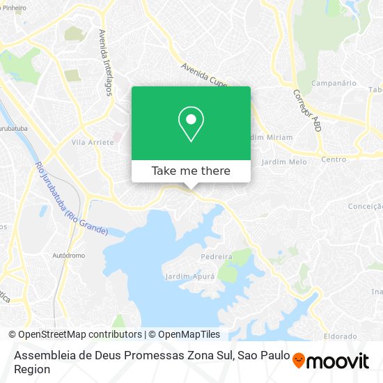 Mapa Assembleia de Deus Promessas Zona Sul