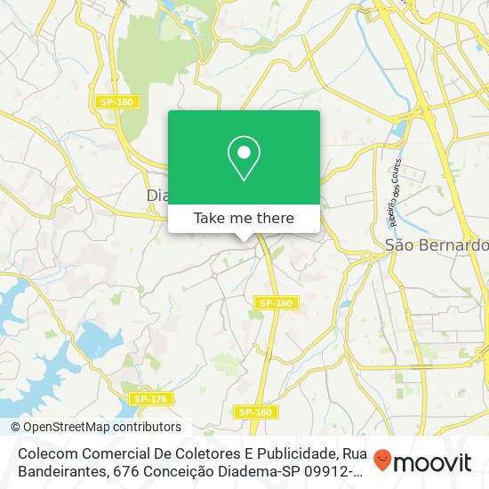 Colecom Comercial De Coletores E Publicidade, Rua Bandeirantes, 676 Conceição Diadema-SP 09912-230 map