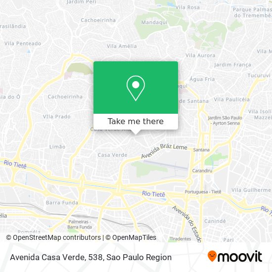 Avenida Casa Verde, 538 map