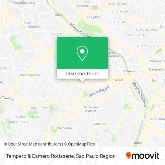 Mapa Tempero & Esmero Rotisserie