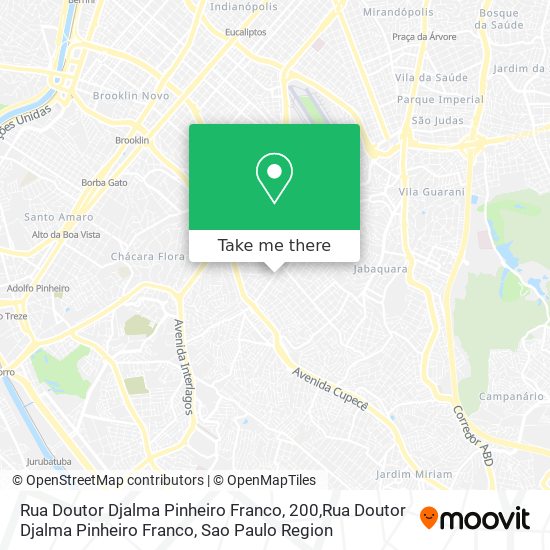 Mapa Rua Doutor Djalma Pinheiro Franco, 200,Rua Doutor Djalma Pinheiro Franco