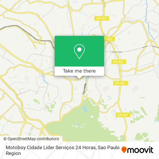 Mapa Motoboy Cidade Lider Serviços 24 Horas