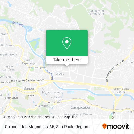 Calçada das Magnólias, 65 map