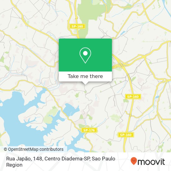 Mapa Rua Japão, 148, Centro Diadema-SP
