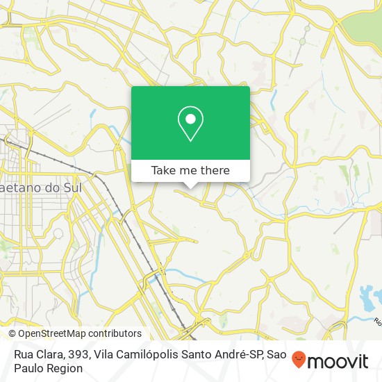 Mapa Rua Clara, 393, Vila Camilópolis Santo André-SP