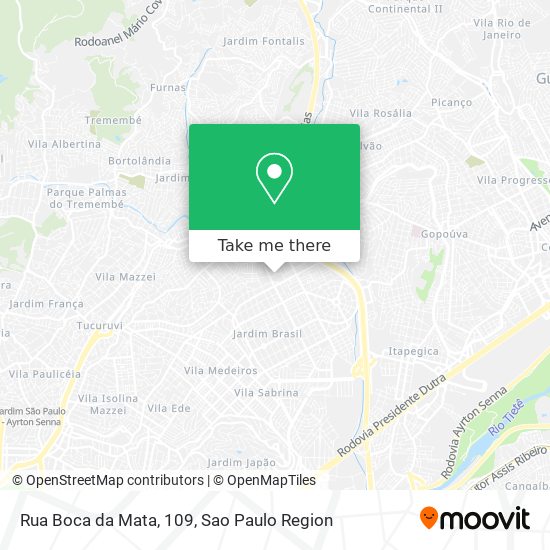 Mapa Rua Boca da Mata, 109