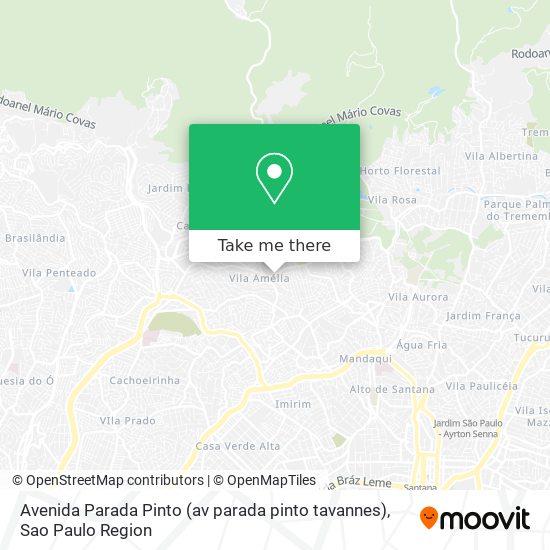 Avenida Parada Pinto (av parada pinto tavannes) map