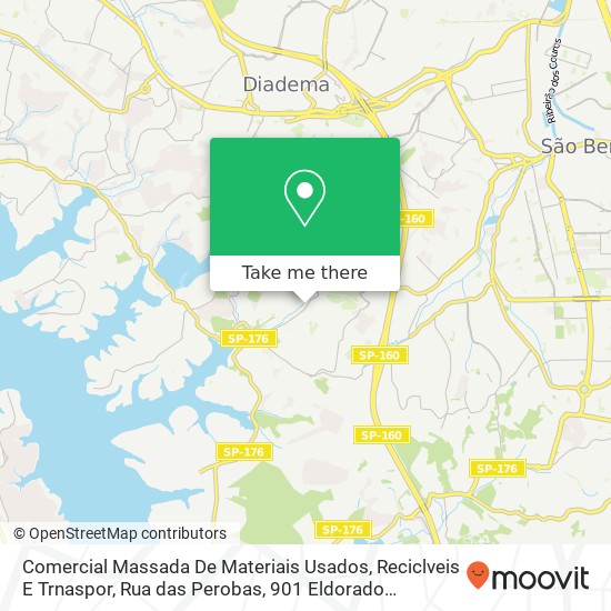 Mapa Comercial Massada De Materiais Usados, Reciclveis E Trnaspor, Rua das Perobas, 901 Eldorado Diadema-SP 09973-340