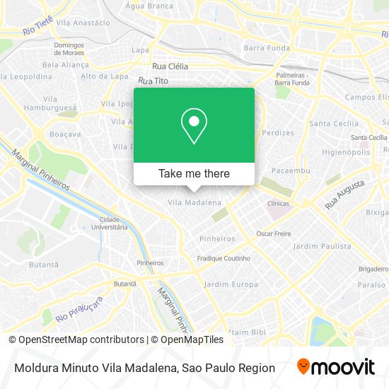 Moldura Minuto Vila Madalena map