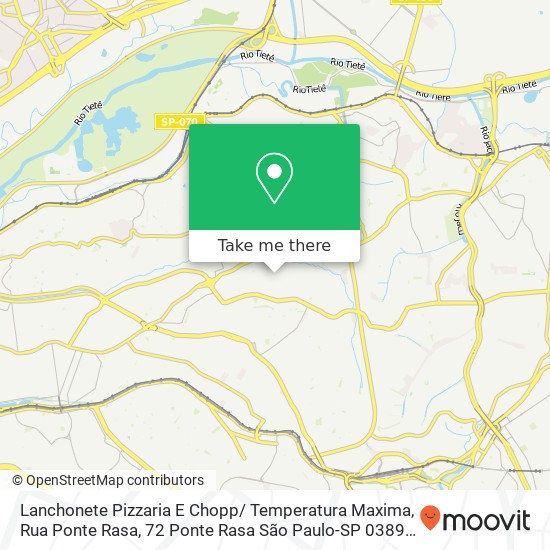 Lanchonete Pizzaria E Chopp/ Temperatura Maxima, Rua Ponte Rasa, 72 Ponte Rasa São Paulo-SP 03896-000 map