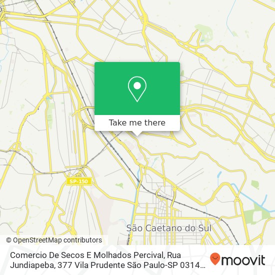 Mapa Comercio De Secos E Molhados Percival, Rua Jundiapeba, 377 Vila Prudente São Paulo-SP 03143-050