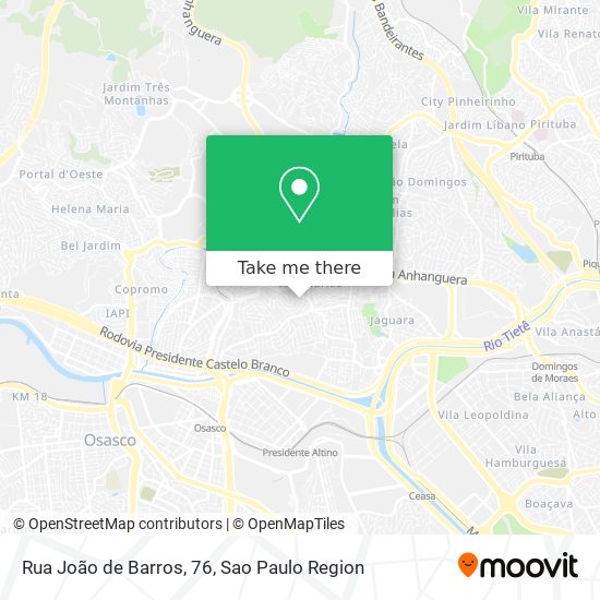 Mapa Rua João de Barros, 76