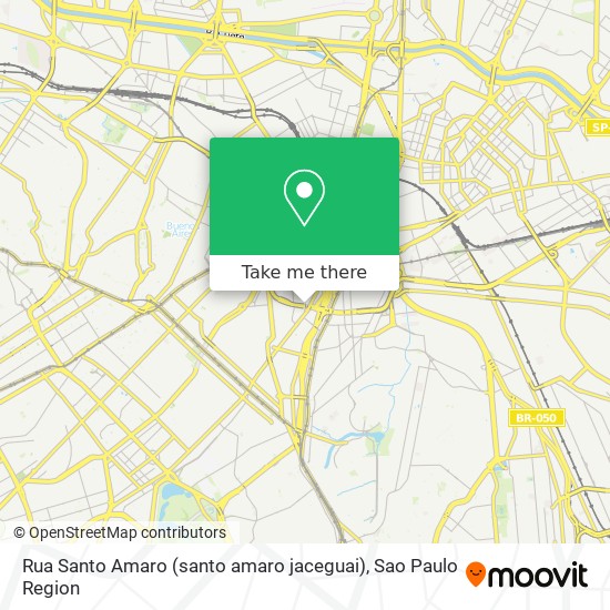 Mapa Rua Santo Amaro (santo amaro jaceguai)