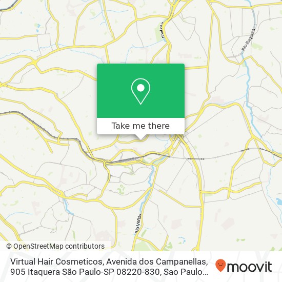 Mapa Virtual Hair Cosmeticos, Avenida dos Campanellas, 905 Itaquera São Paulo-SP 08220-830