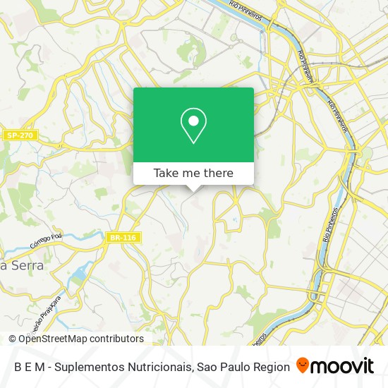 B E M - Suplementos Nutricionais map