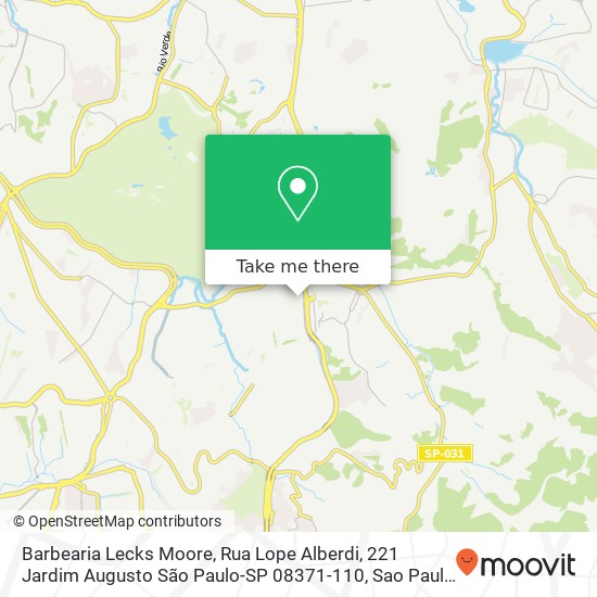 Mapa Barbearia Lecks Moore, Rua Lope Alberdi, 221 Jardim Augusto São Paulo-SP 08371-110