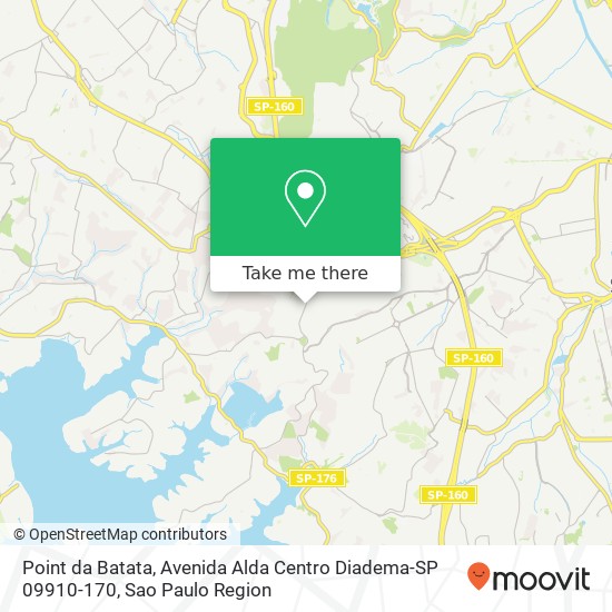 Mapa Point da Batata, Avenida Alda Centro Diadema-SP 09910-170