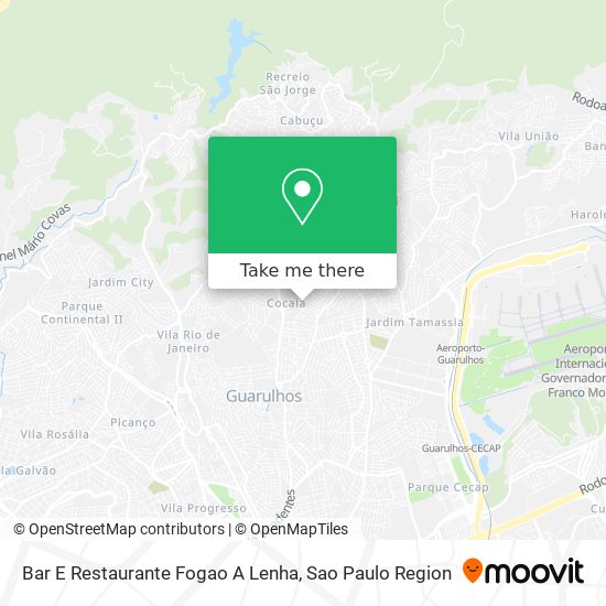 Bar E Restaurante Fogao A Lenha map