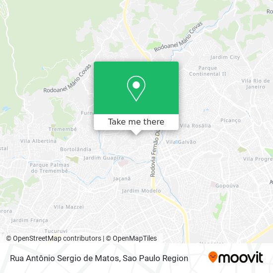 Rua Antônio Sergio de Matos map