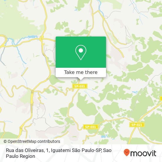 Mapa Rua das Oliveiras, 1, Iguatemi São Paulo-SP
