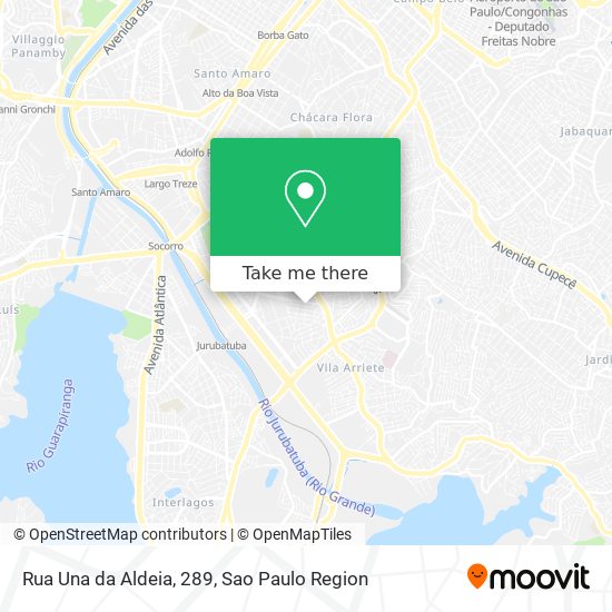 Mapa Rua Una da Aldeia, 289
