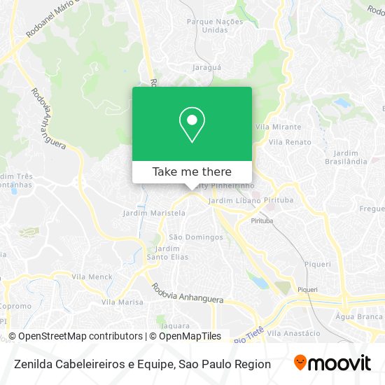 Mapa Zenilda Cabeleireiros e Equipe