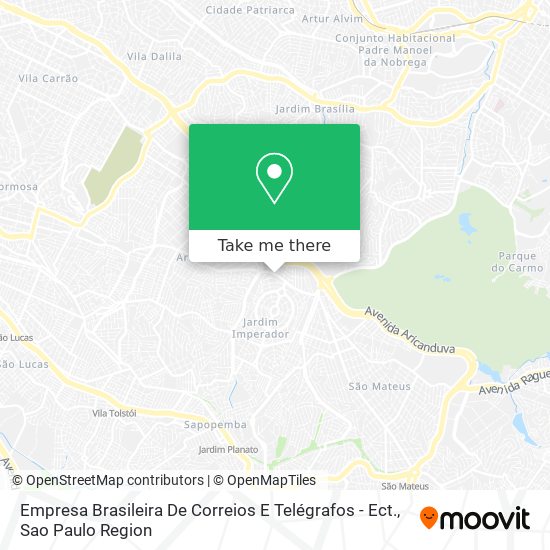 Mapa Empresa Brasileira De Correios E Telégrafos - Ect.