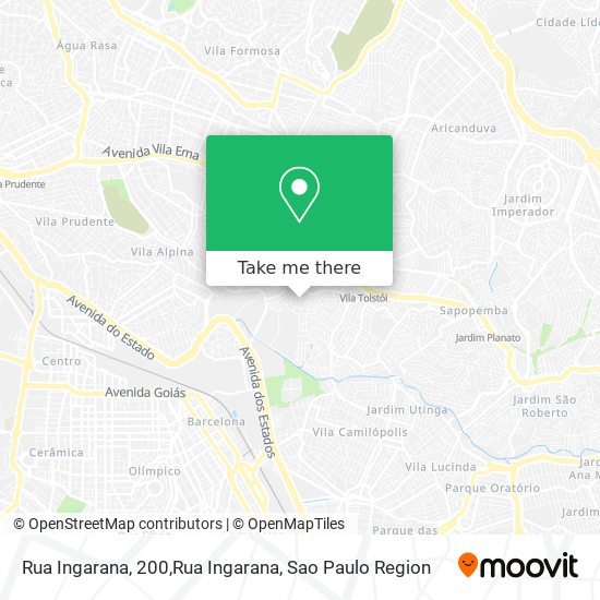 Mapa Rua Ingarana, 200,Rua Ingarana