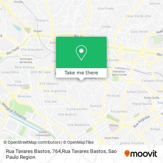 Rua Tavares Bastos, 764,Rua Tavares Bastos map