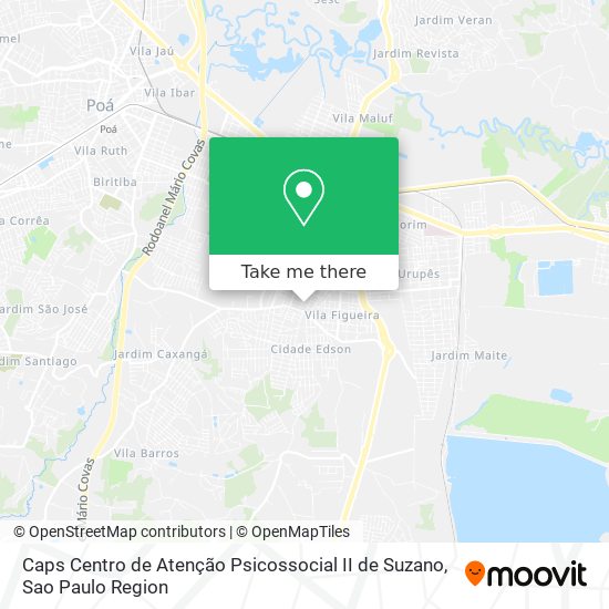 Mapa Caps Centro de Atenção Psicossocial II de Suzano