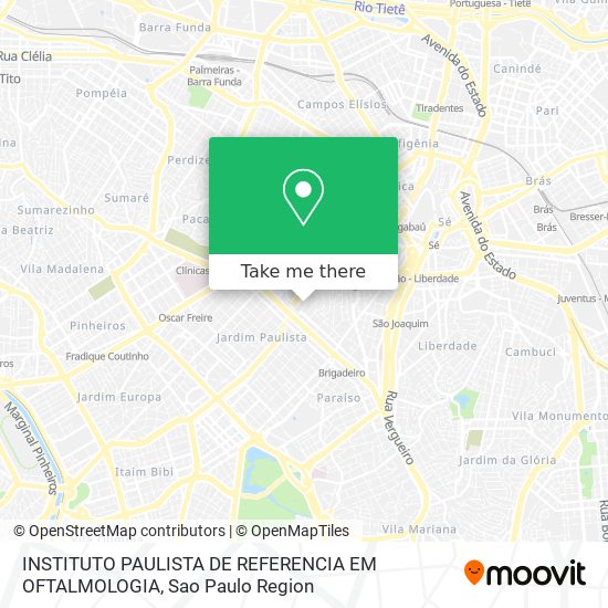 Mapa INSTITUTO PAULISTA DE REFERENCIA EM OFTALMOLOGIA