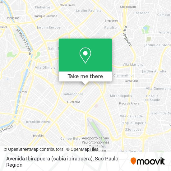 Mapa Avenida Ibirapuera (sabiá ibirapuera)