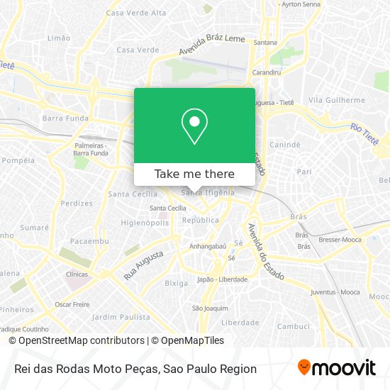 Rei das Rodas Moto Peças map