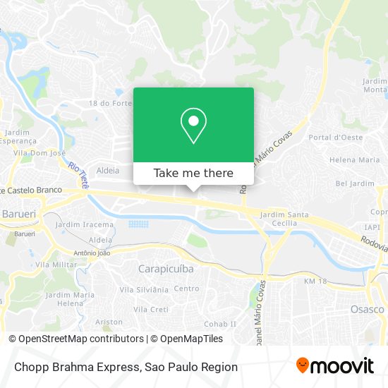 Mapa Chopp Brahma Express