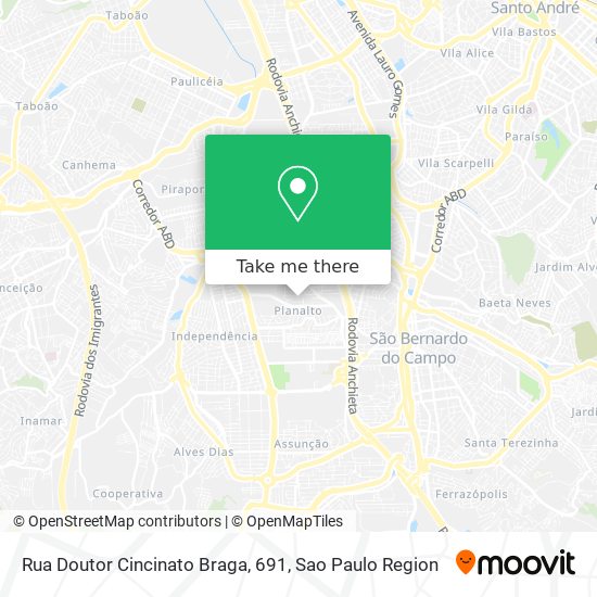 Mapa Rua Doutor Cincinato Braga, 691
