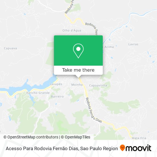 Acesso Para Rodovia Fernão Dias map