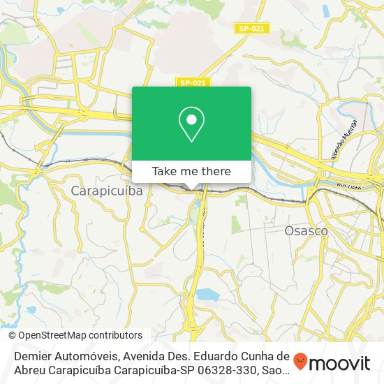 Demier Automóveis, Avenida Des. Eduardo Cunha de Abreu Carapicuíba Carapicuíba-SP 06328-330 map