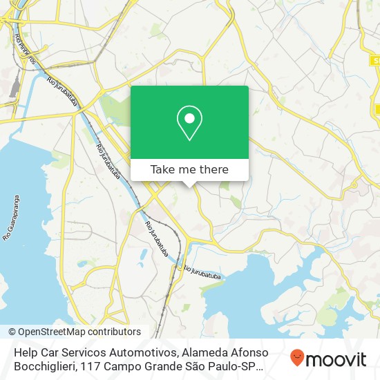 Mapa Help Car Servicos Automotivos, Alameda Afonso Bocchiglieri, 117 Campo Grande São Paulo-SP 04445-130