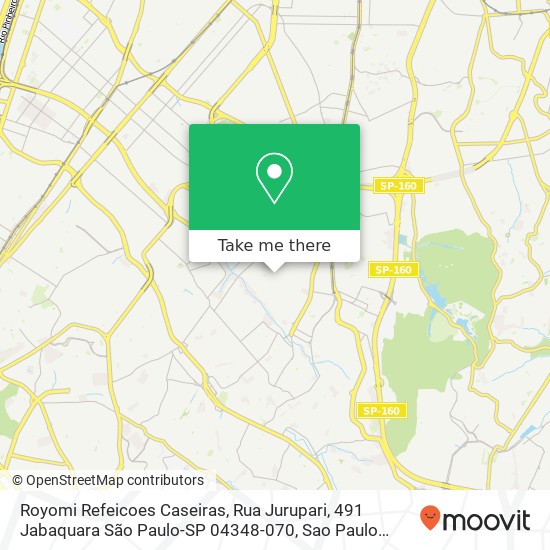 Royomi Refeicoes Caseiras, Rua Jurupari, 491 Jabaquara São Paulo-SP 04348-070 map