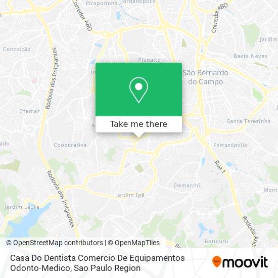 Casa Do Dentista Comercio De Equipamentos Odonto-Medico map