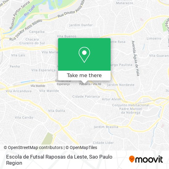 Escola de Futsal Raposas da Leste map