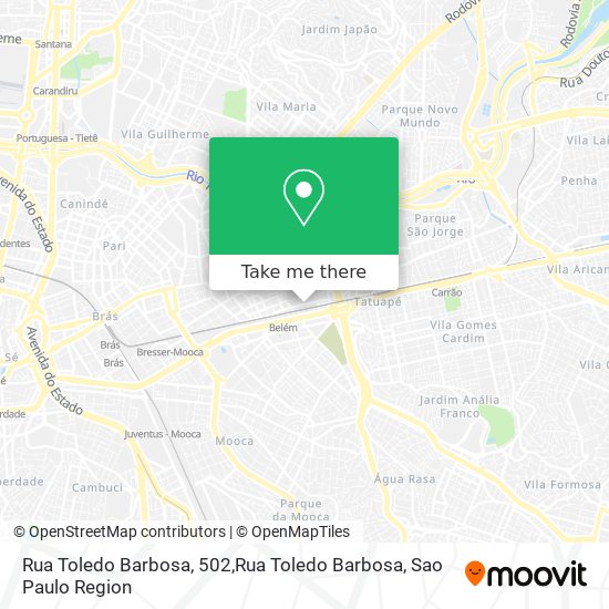 Mapa Rua Toledo Barbosa, 502,Rua Toledo Barbosa