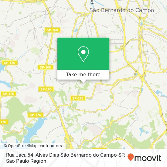 Rua Jaci, 54, Alves Dias São Bernardo do Campo-SP map