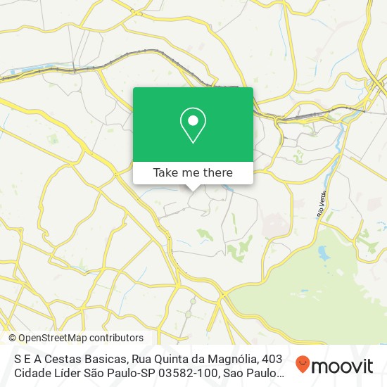 Mapa S E A Cestas Basicas, Rua Quinta da Magnólia, 403 Cidade Líder São Paulo-SP 03582-100