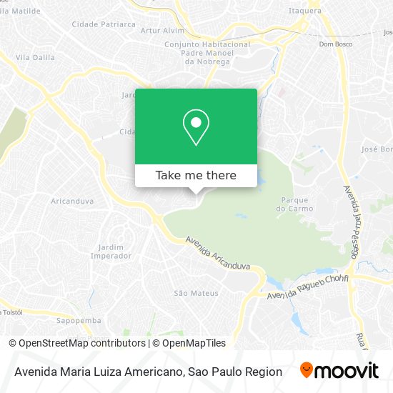 Avenida Maria Luiza Americano map